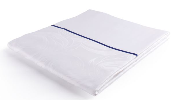 貢緞被套、單排橫向織帶